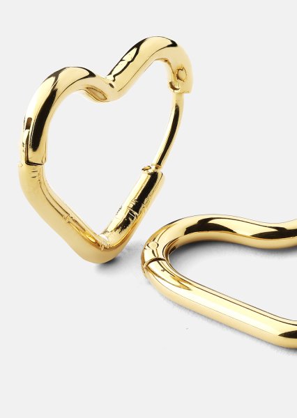 Örhänge Heart's Embrace - 18k Guldpläterat