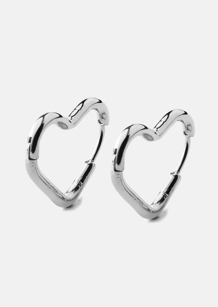 Örhänge Heart's Embrace - Silverpläterat