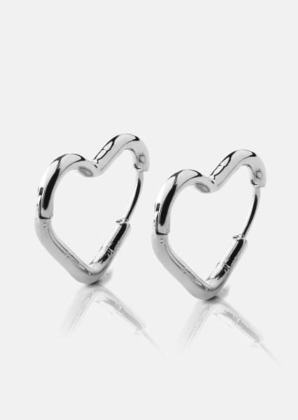 Örhänge Heart's Embrace - Silverpläterat