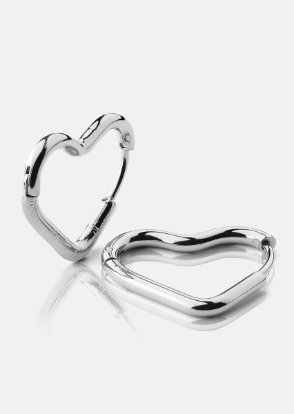 Örhänge Heart's Embrace - Silverpläterat