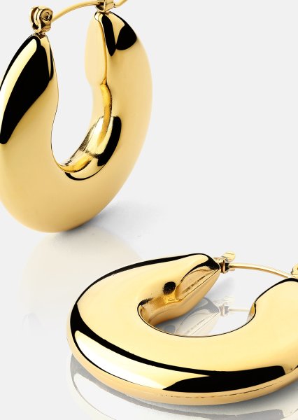 Örhänge Luna Bold Hoops - 18k Guldpläterat