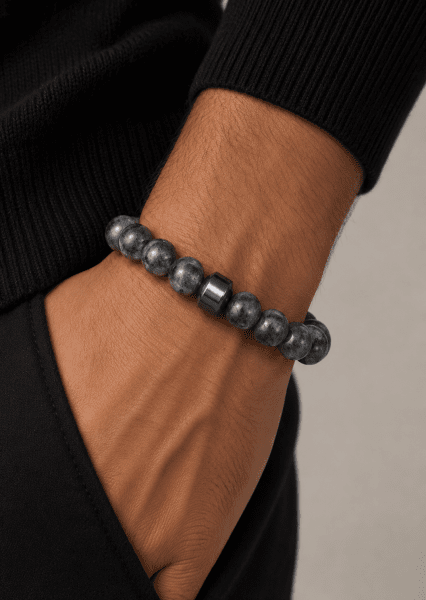 Pärlarmband Obsidian Charm