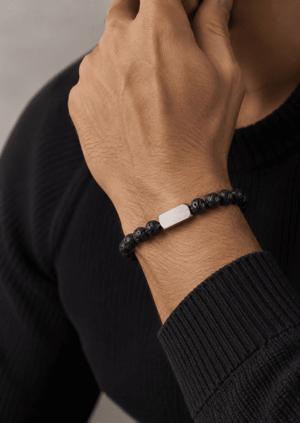 Pärlarmband Obsidian Edge