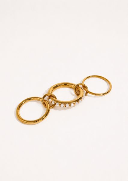 Ring Stacked Pearl - 18k Guldpläterad