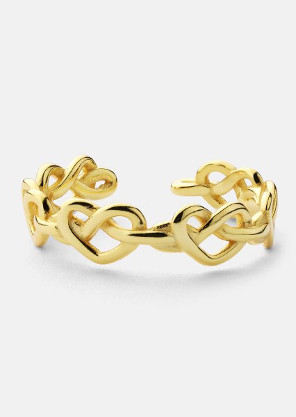 Ring Heart Link - 18k Guldpläterad