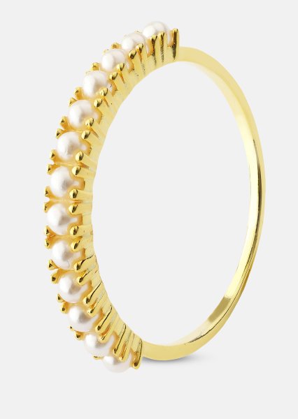 Golden Pearl Serenity Ring - 18k Guldpläterad