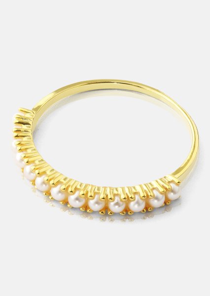 Golden Pearl Serenity Ring - 18k Guldpläterad