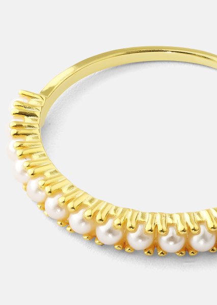 Golden Pearl Serenity Ring - 18k Guldpläterad