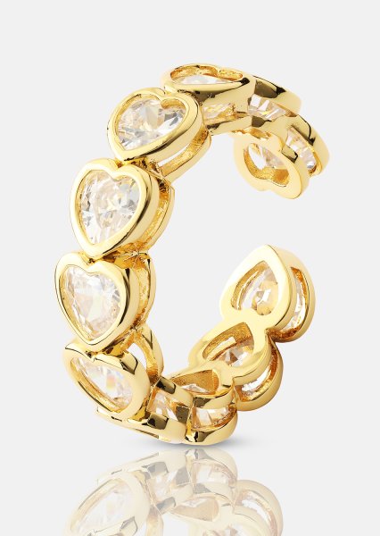 Ring Heartfelt Love- 18k Gold Plated
