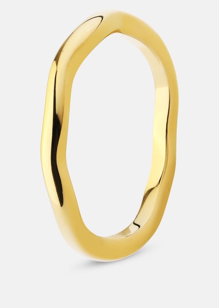 Ring Wave Gold- 18k Guldpläterad