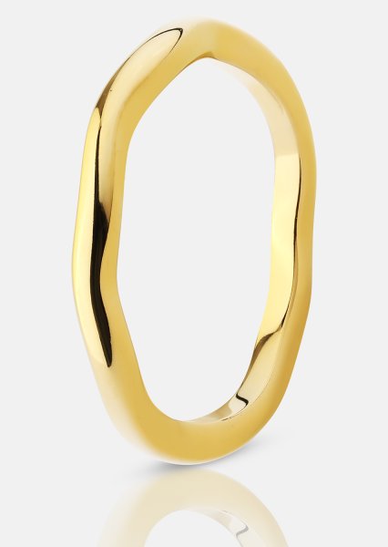 Ring Wave Gold- 18k Guldpläterad