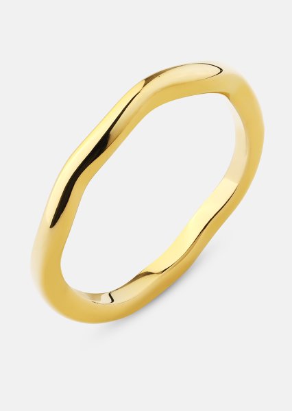 Ring Wave Gold- 18k Guldpläterad