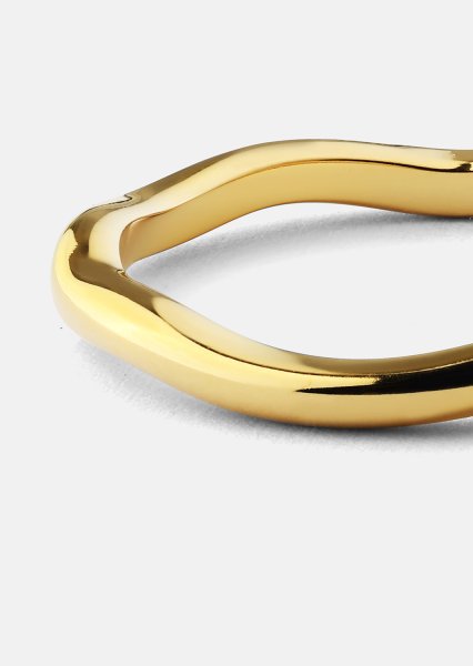 Ring Wave Gold- 18k Guldpläterad