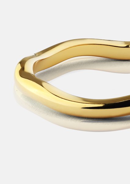 Ring Wave Gold- 18k Guldpläterad