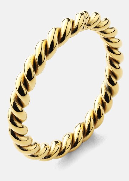 Ring Golden Twist - 18k Guldpläterad