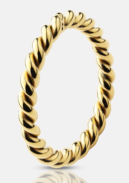 Ring Golden Twist - 18k Guldpläterad