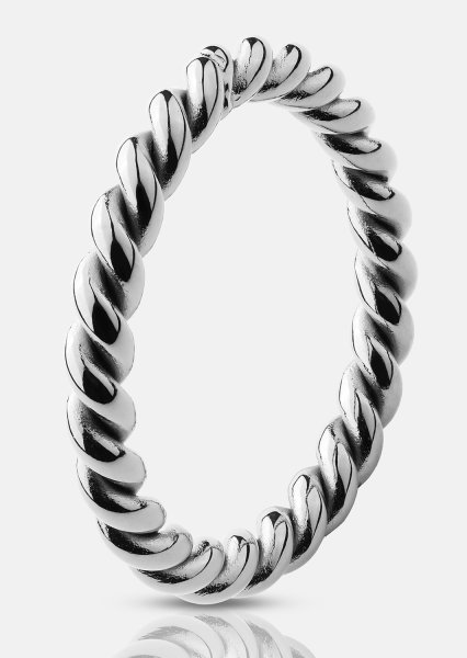 Ring Silver Twist - Silverpläterad