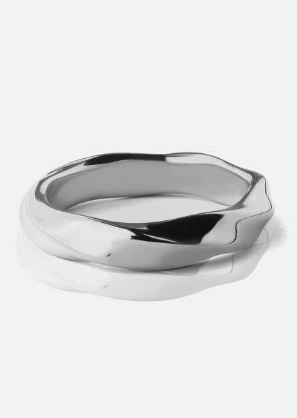 Ring Swirl - Silverpläterad