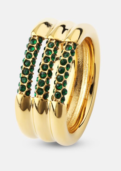 Ring Green Lumière- 18k Guldpläterad