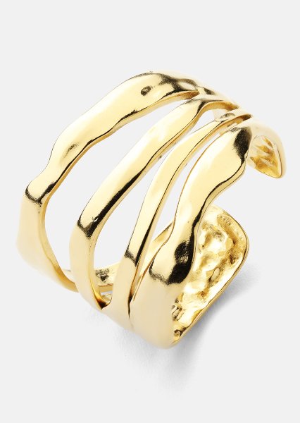 Ring Wave - 18k Guldpläterad