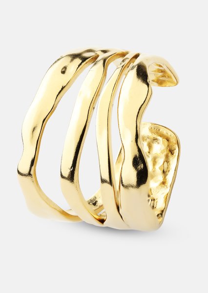 Ring Wave - 18k Guldpläterad