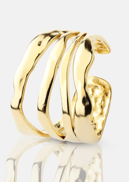 Ring Wave - 18k Guldpläterad
