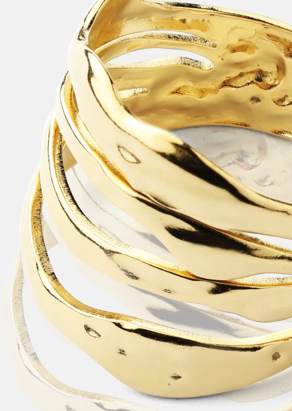 Ring Wave - 18k Guldpläterad