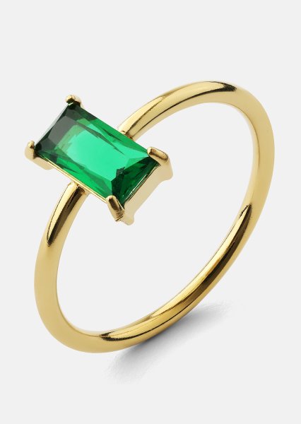 Ring Emeraldis - 18k Guldpläterad