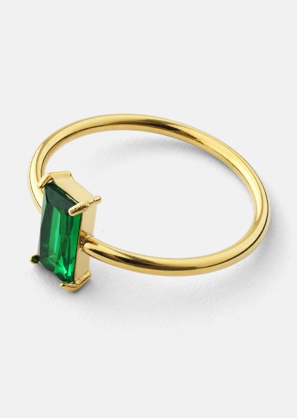 Ring Emeraldis - 18k Guldpläterad