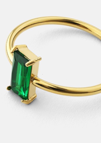 Ring Emeraldis - 18k Guldpläterad
