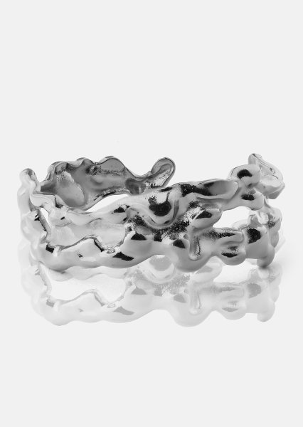 Ring Molten Wave - Silverpläterad