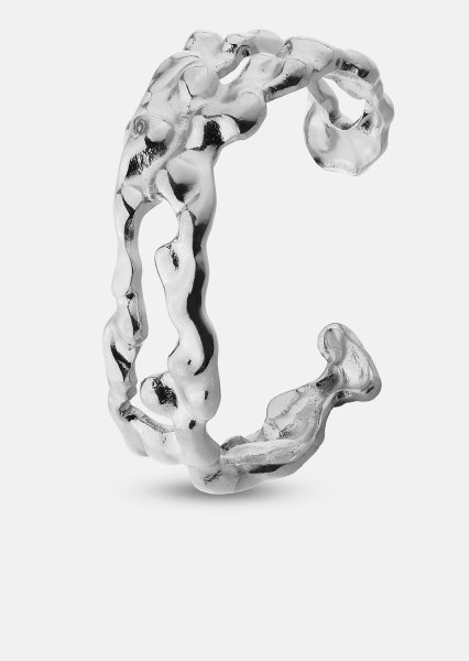Ring Molten Wave - Silverpläterad