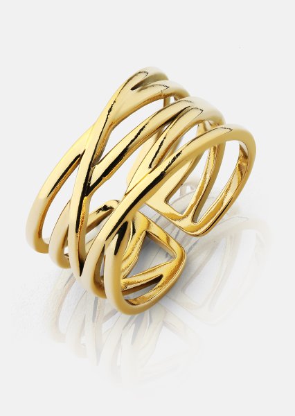 Ring Golden Maze - 18k Gold Plated