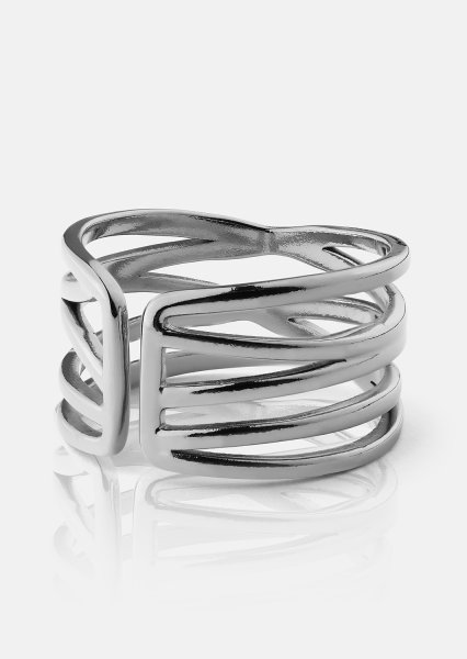 Ring Silver Maze - Silverpläterad