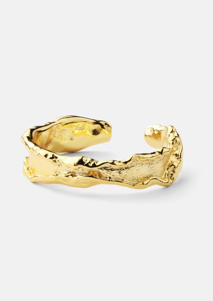 Ring Raw Texture - 18k Guldpläterad