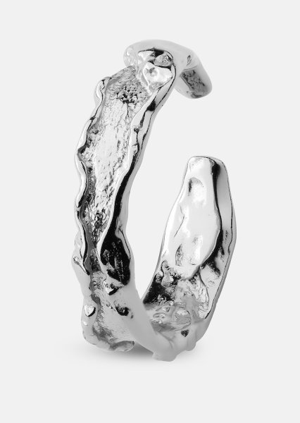 Ring Raw Texture - Silverpläterad