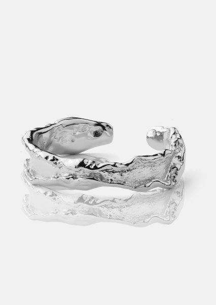 Ring Raw Texture - Silverpläterad