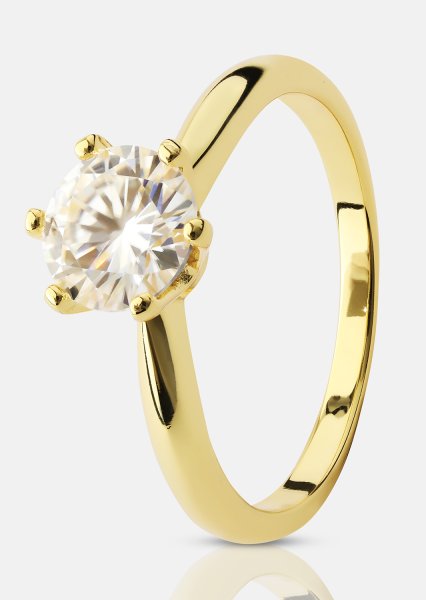 Ring Solitaire - 18K Plated Gold