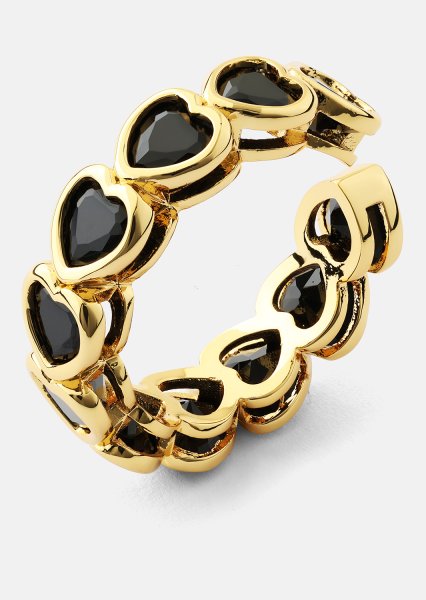 Ring Eternal Night Heart - 18k Guldpläterad