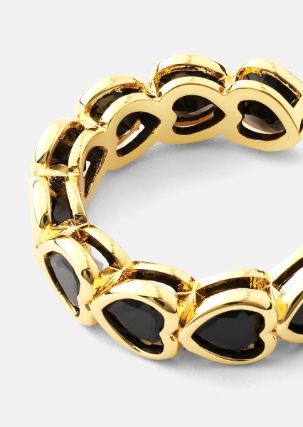 Ring Eternal Night Heart - 18k Guldpläterad