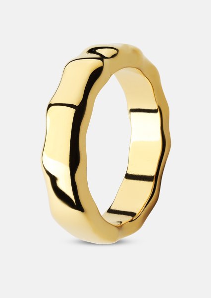 Ring Sculpted Flow - 18k Gold Plated
