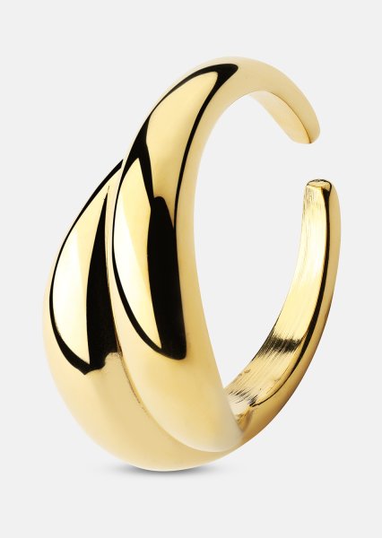 Ring Wave Bold - 18k Guldpläterad