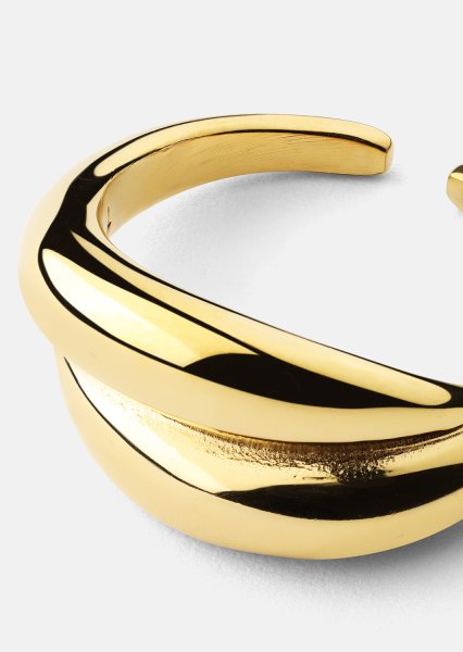 Ring Wave Bold - 18k Guldpläterad