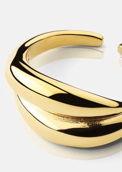 Ring Wave Bold - 18k Guldpläterad