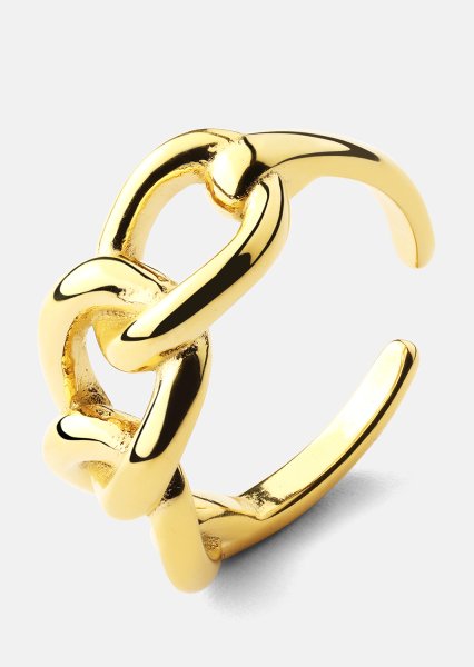 Ring Golden Link - 18K Guldpläterad