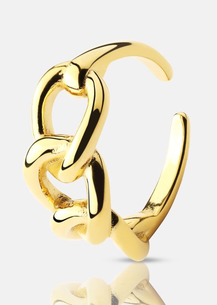 Ring Golden Link - 18K Guldpläterad