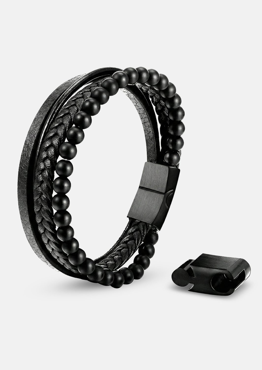 Läderarmband Noble Noir