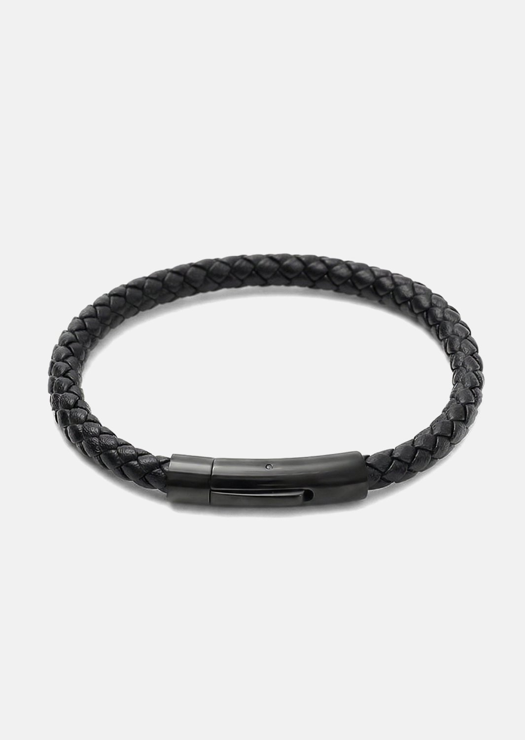 Läderarmband Onyx Weave