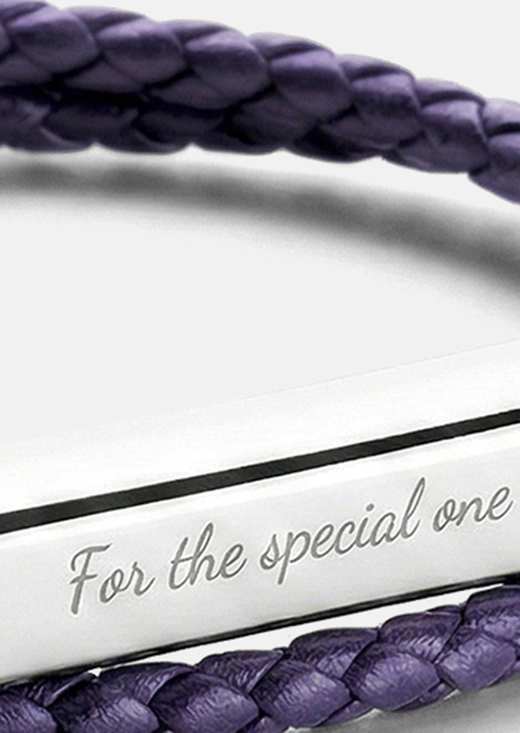 Läderarmband Violet Edge