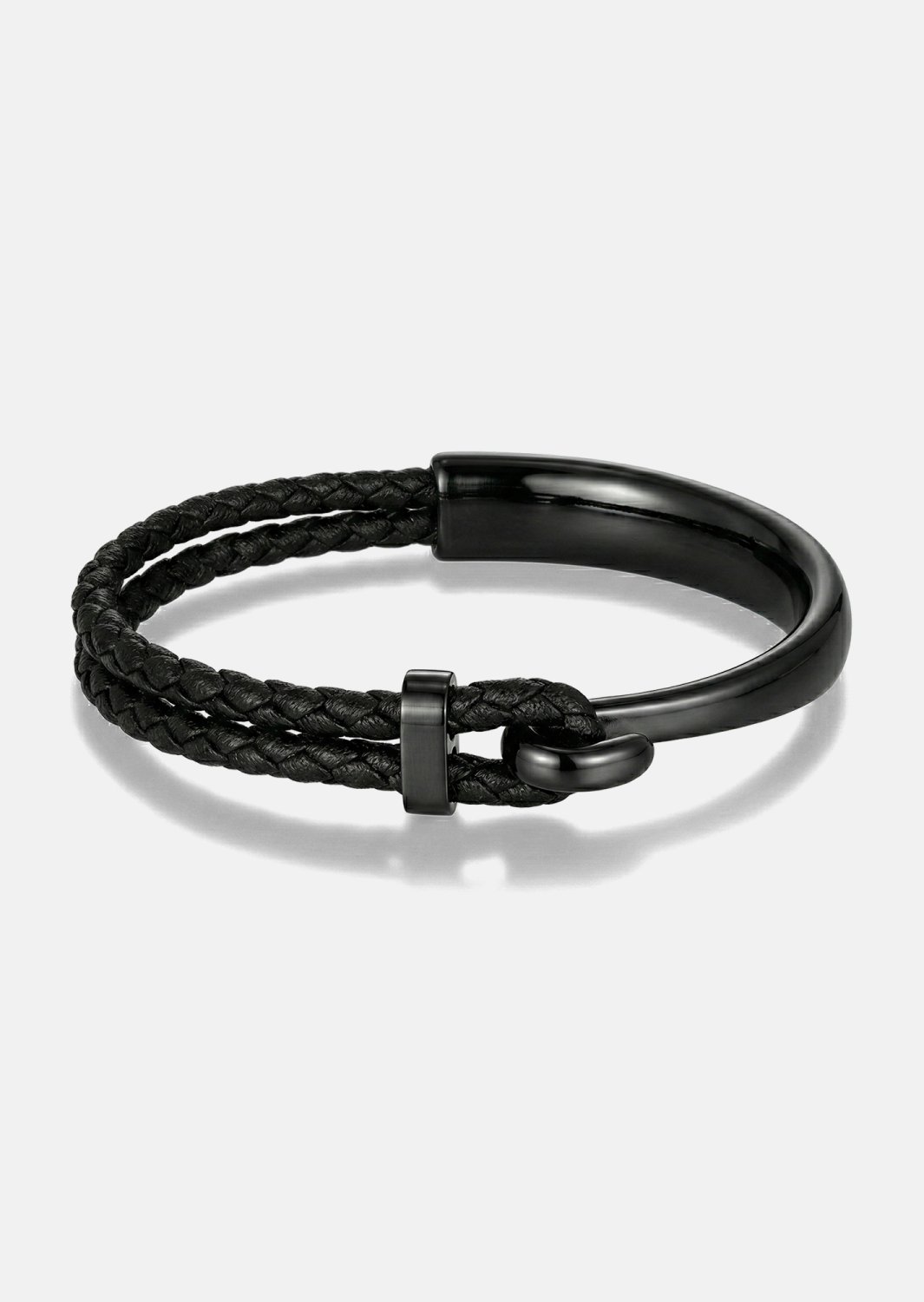 Läderarmband Obsidian Link